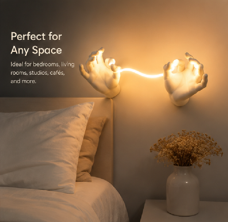 ✋ Light Hands Wall Lamp