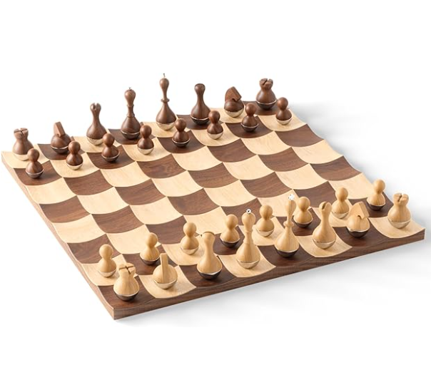 Premium Walnut Wood Chess Set for Two Players, Classic Strategy Board Game & Home Decoration