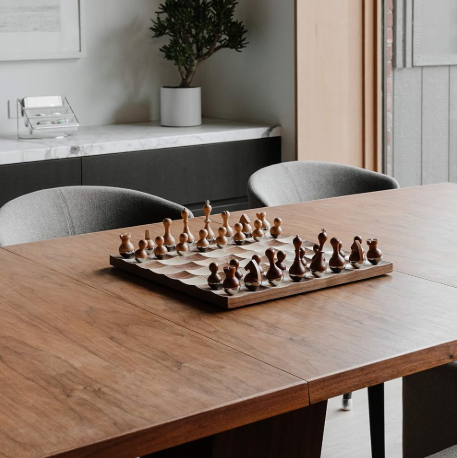 Premium Walnut Wood Chess Set for Two Players, Classic Strategy Board Game & Home Decoration
