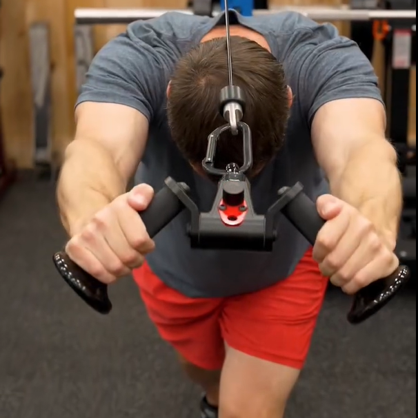 Rotating & Fixed Tricep Pushdown Attachment with Ergonomic Grip for Cable Machines, Triceps Training & Strength Workouts