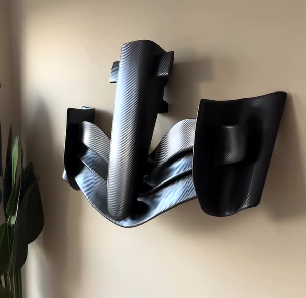 Formula Racing Front Wing Wall Art with Carbon Fiber Finish, Motorsport Design & Floating Display Mount