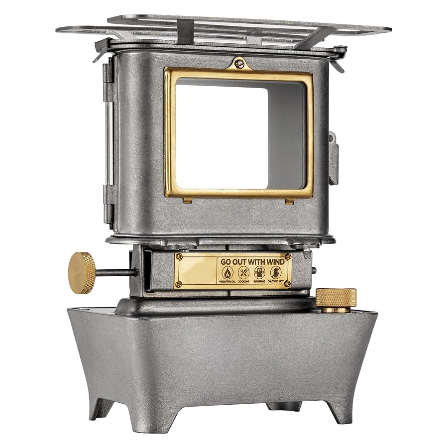 Portable outdoor lighting cooking and heating stove
