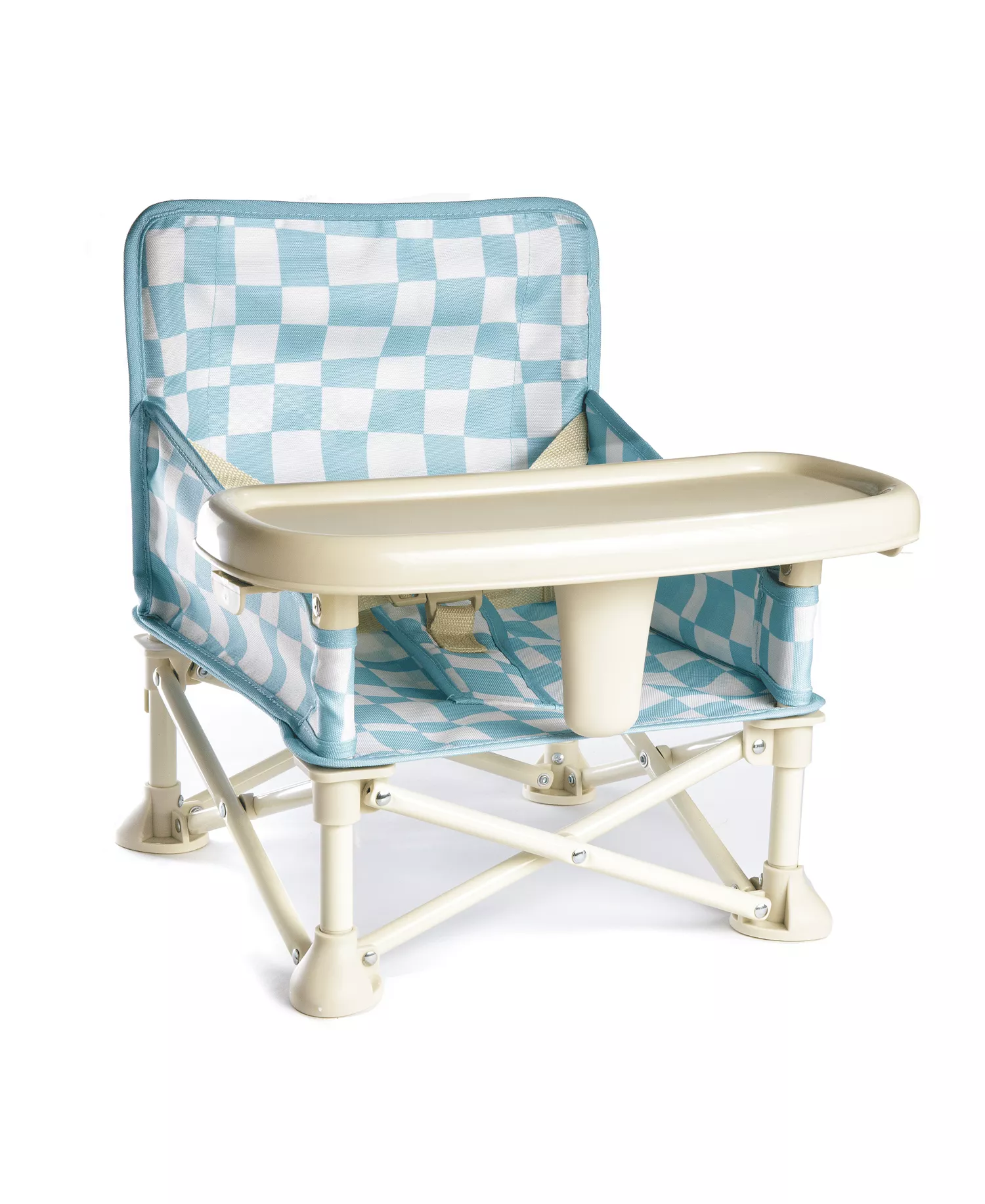 Portable Baby Booster Seat with Foldable Design, Removable Tray & Travel Carry Bag for On-the-Go Feeding