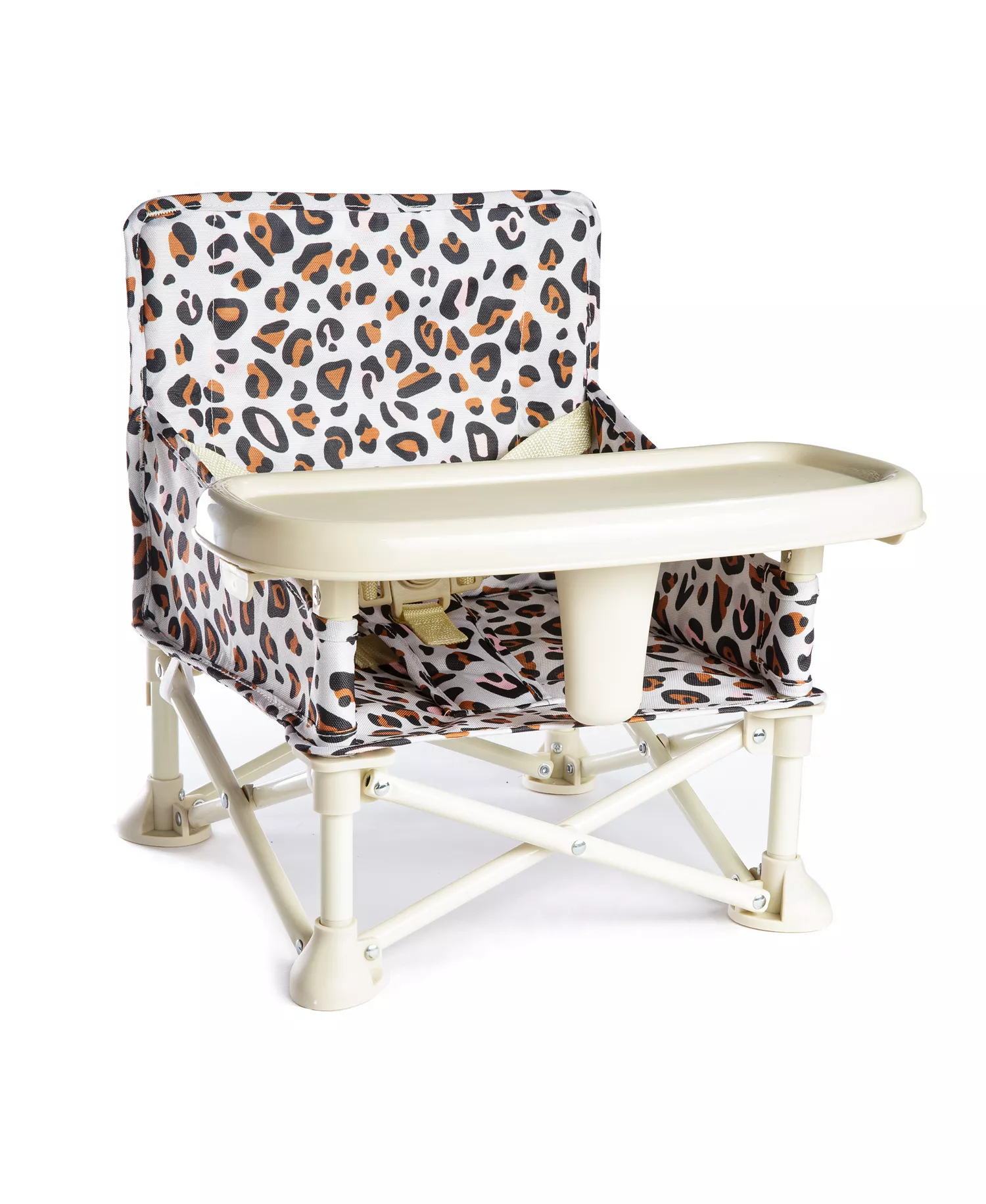 Portable Baby Booster Seat with Foldable Design, Removable Tray & Travel Carry Bag for On-the-Go Feeding