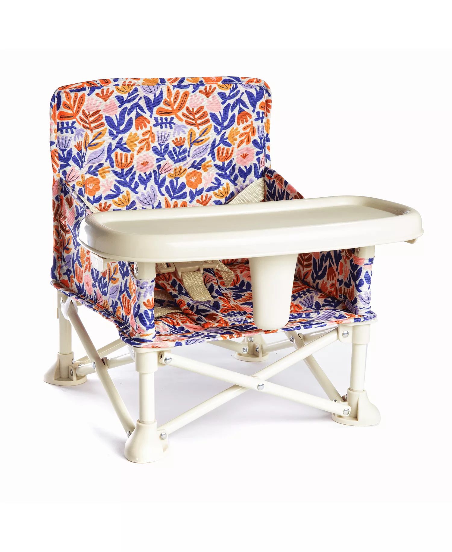 Portable Baby Booster Seat with Foldable Design, Removable Tray & Travel Carry Bag for On-the-Go Feeding