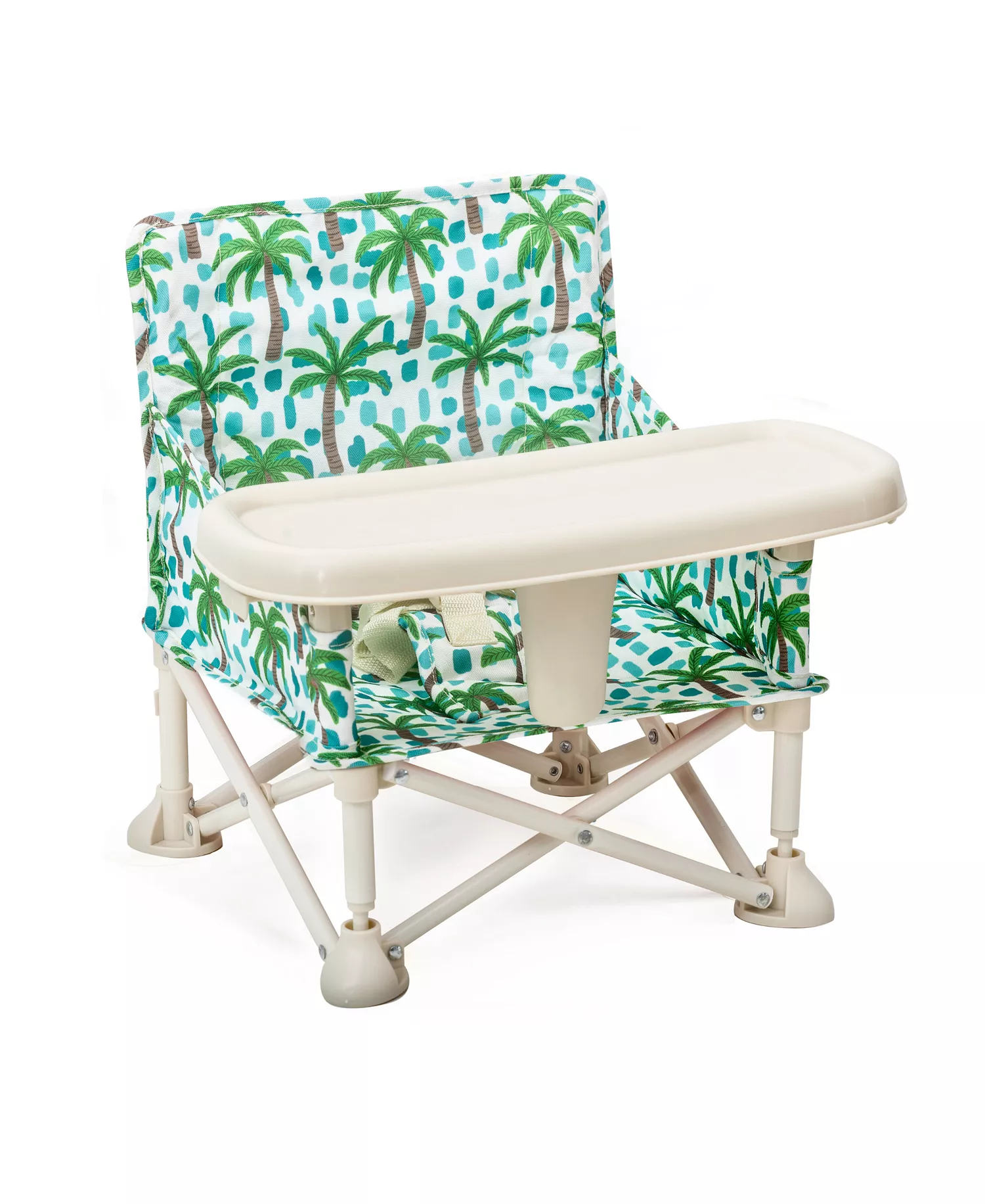 Portable Baby Booster Seat with Foldable Design, Removable Tray & Travel Carry Bag for On-the-Go Feeding