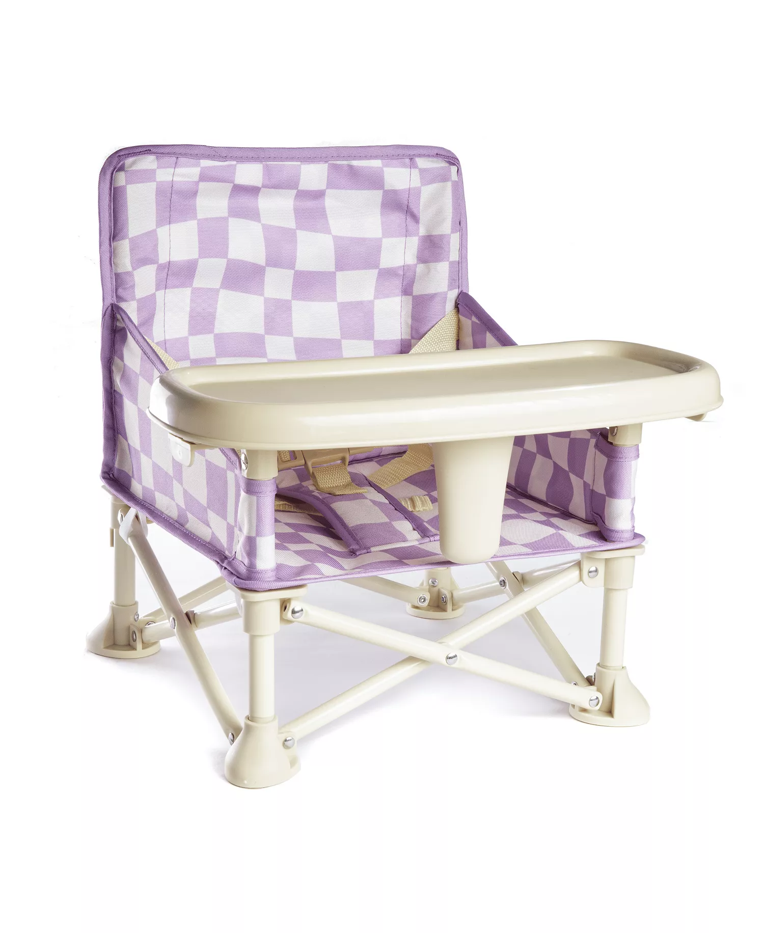 Portable Baby Booster Seat with Foldable Design, Removable Tray & Travel Carry Bag for On-the-Go Feeding