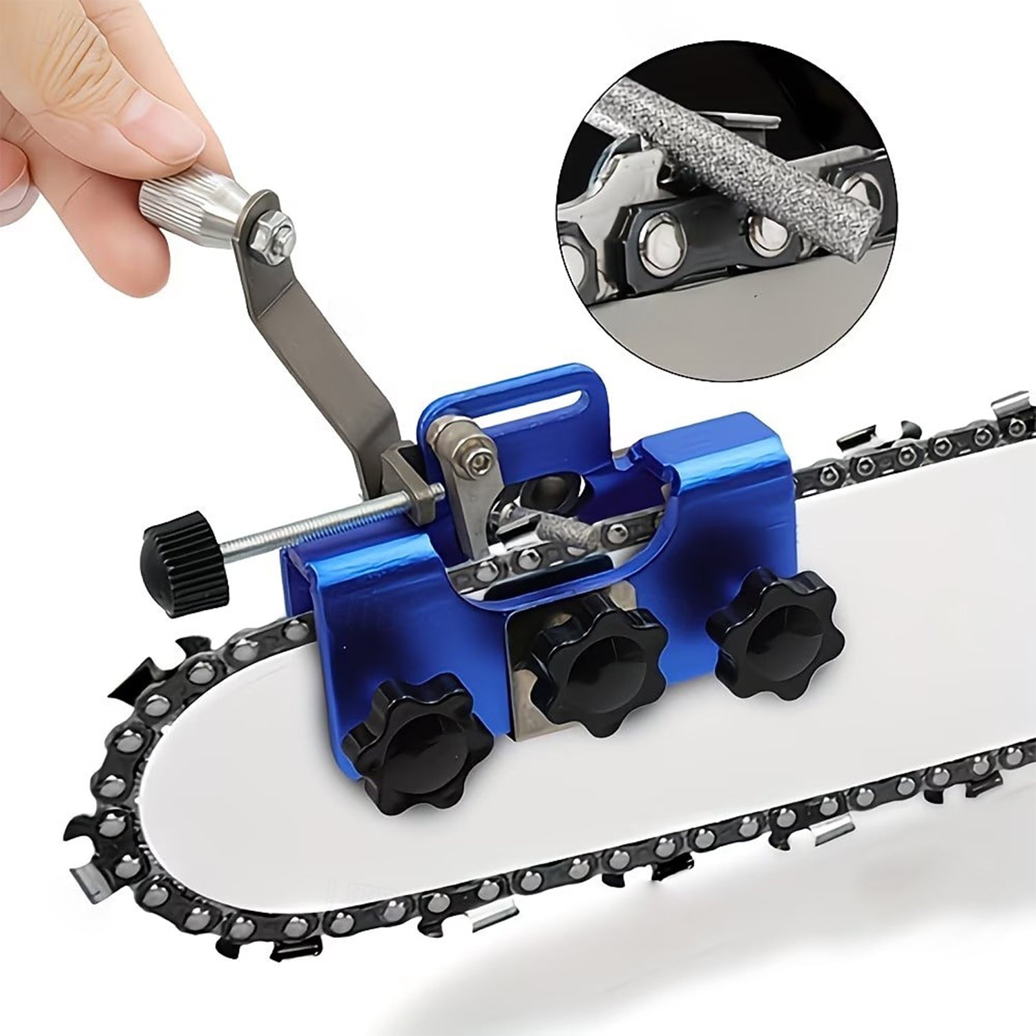 Portable chainsaw chain grinder kit