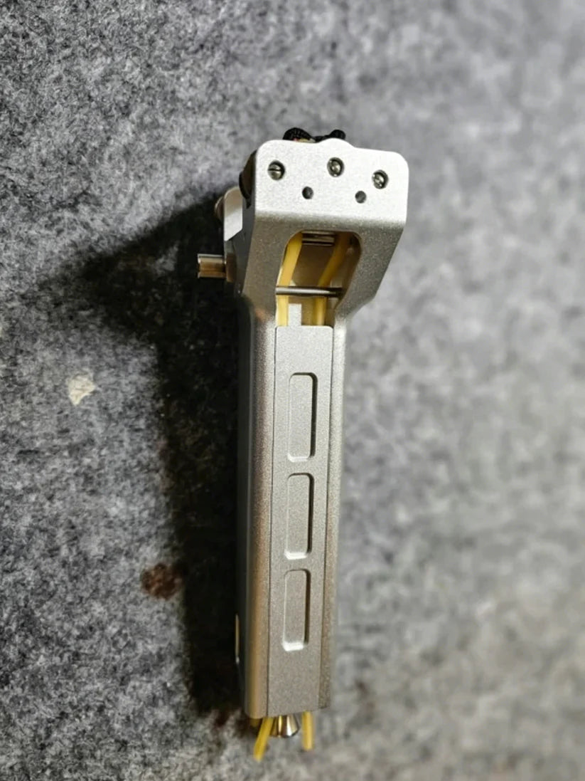 Telescopic Aluminum Alloy Slingshot – CNC-Machined, Quick-Change Bands