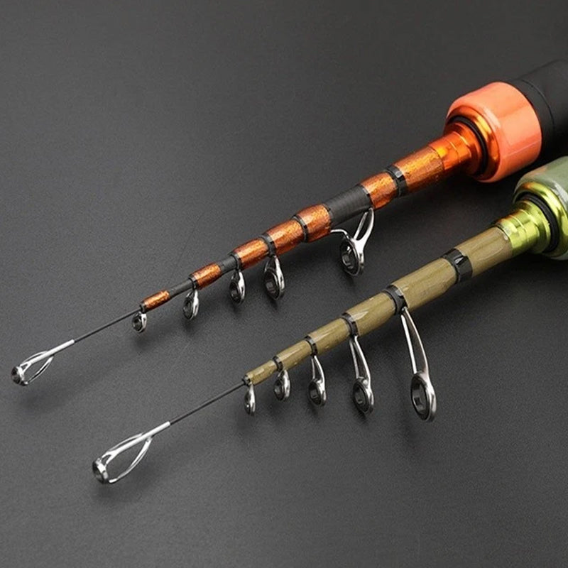 Telescopic carbon fiber ultralight fast casting spinning rod