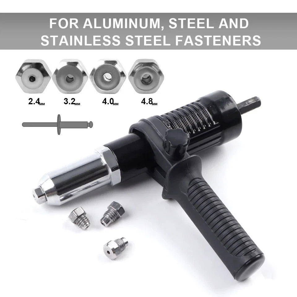 Cordless Electric Rivet Nut Gun Adapter for Power Drills – Riveting Tool Insert
