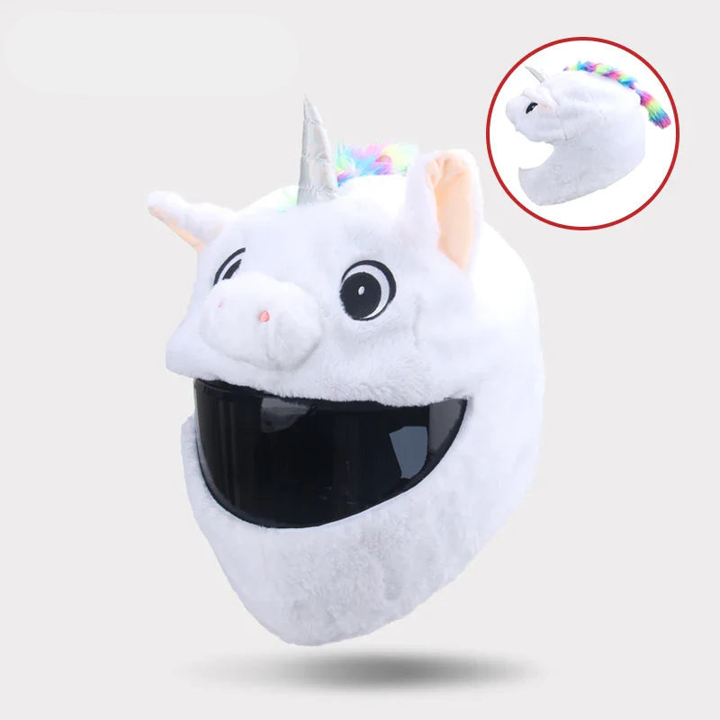 Plush Animal Helmet Cover for Fun Riding Style