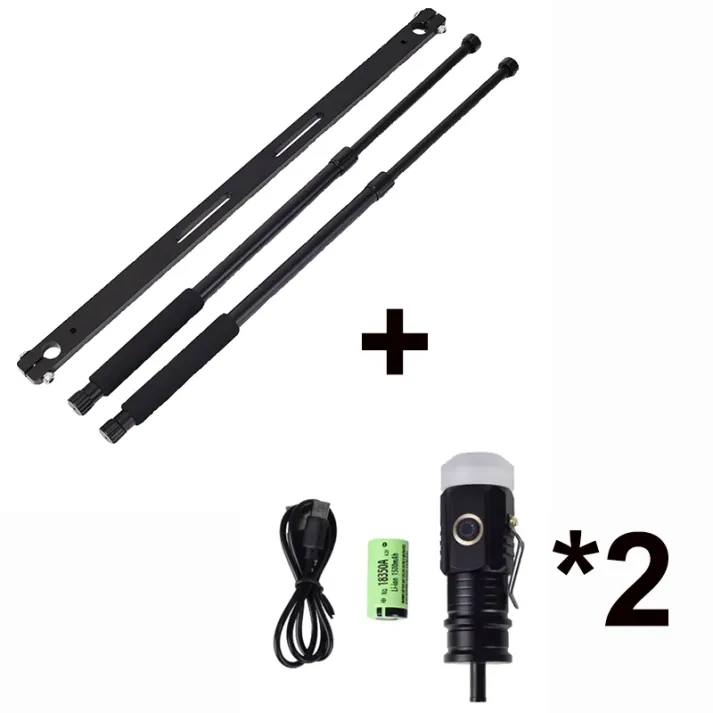 Telescopic Vehicle-Mounted Flagpole Warning Light