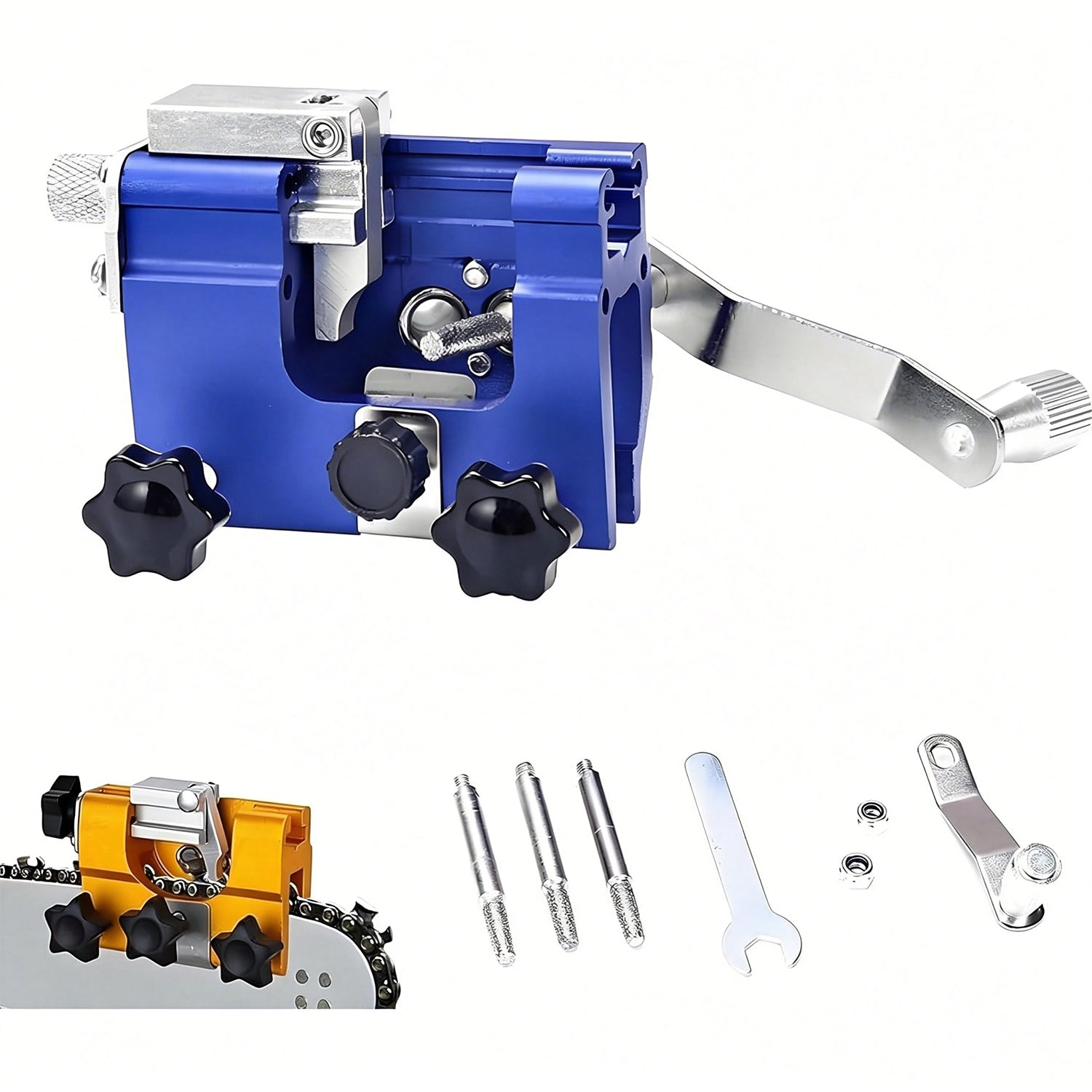Portable chainsaw chain grinder kit