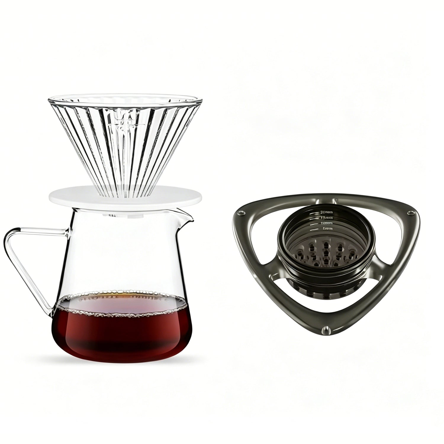 Rain shower coffee distributor