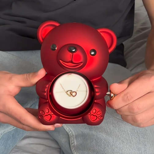 Twist Teddy Bear with Hidden Necklace