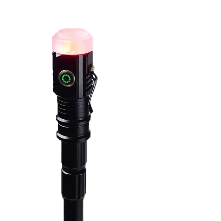 Telescopic Vehicle-Mounted Flagpole Warning Light