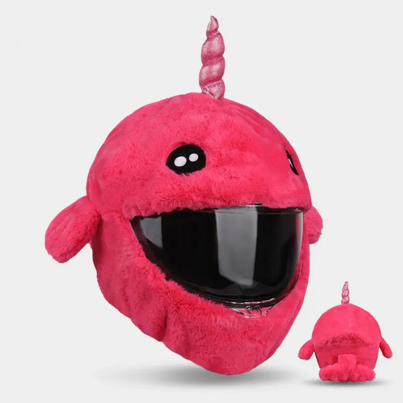 Plush Animal Helmet Cover for Fun Riding Style
