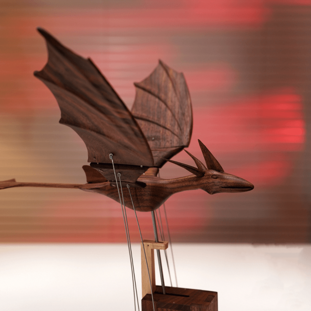 Handmade Wooden Ocean Dragon Automaton