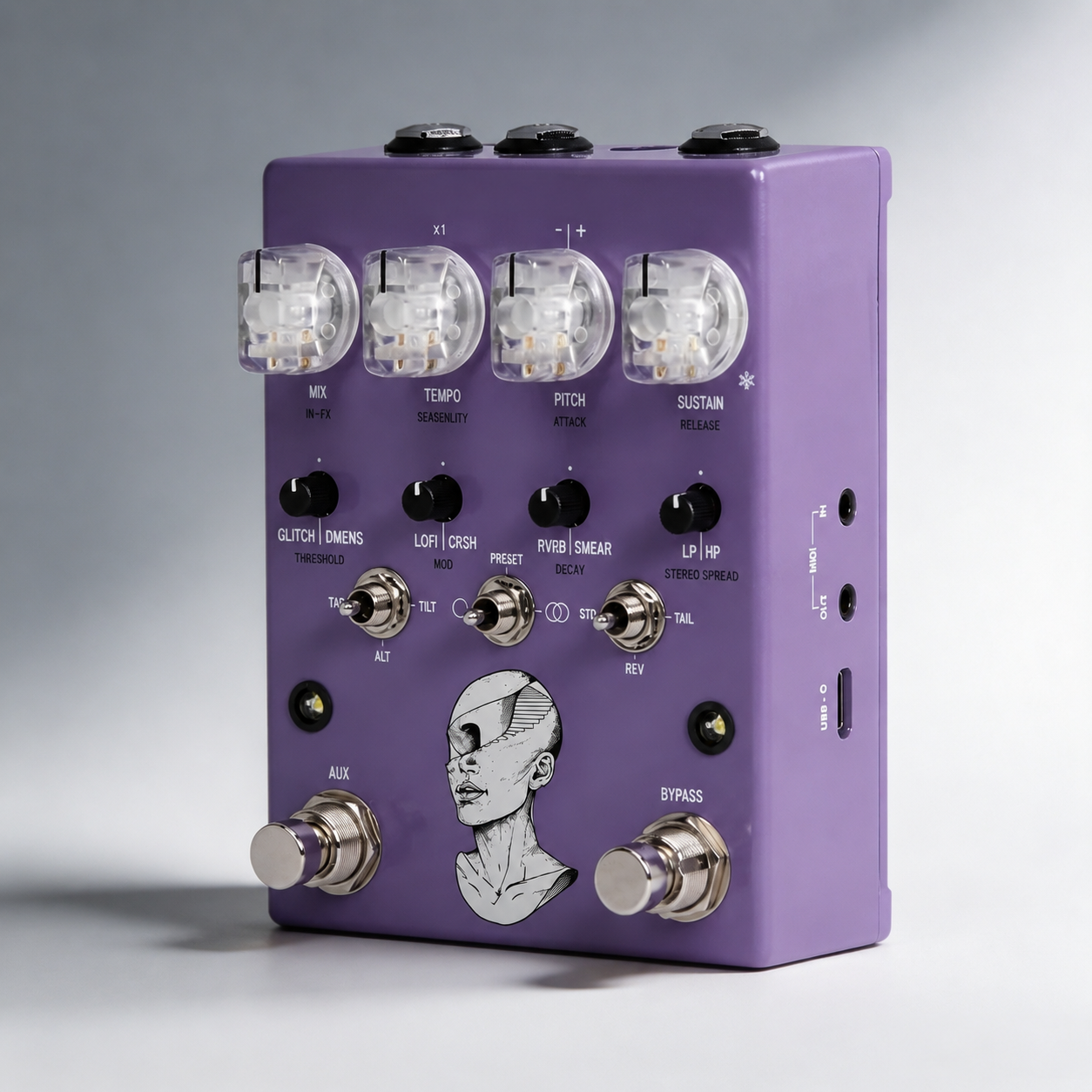 Stereo Dynamic Sampler & Multi-Effects Pedal with Real-Time Responsive Sampling, Freeze & Ambient Sound Design