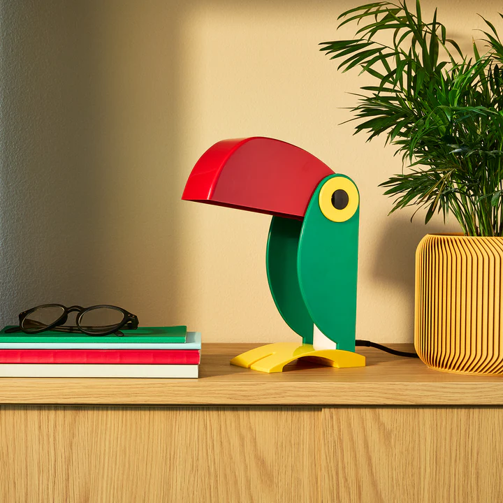 Modern Toucan LED Desk Lamp, Adjustable Minimalist Table Light with Soft Ambient Illumination for Home & Office