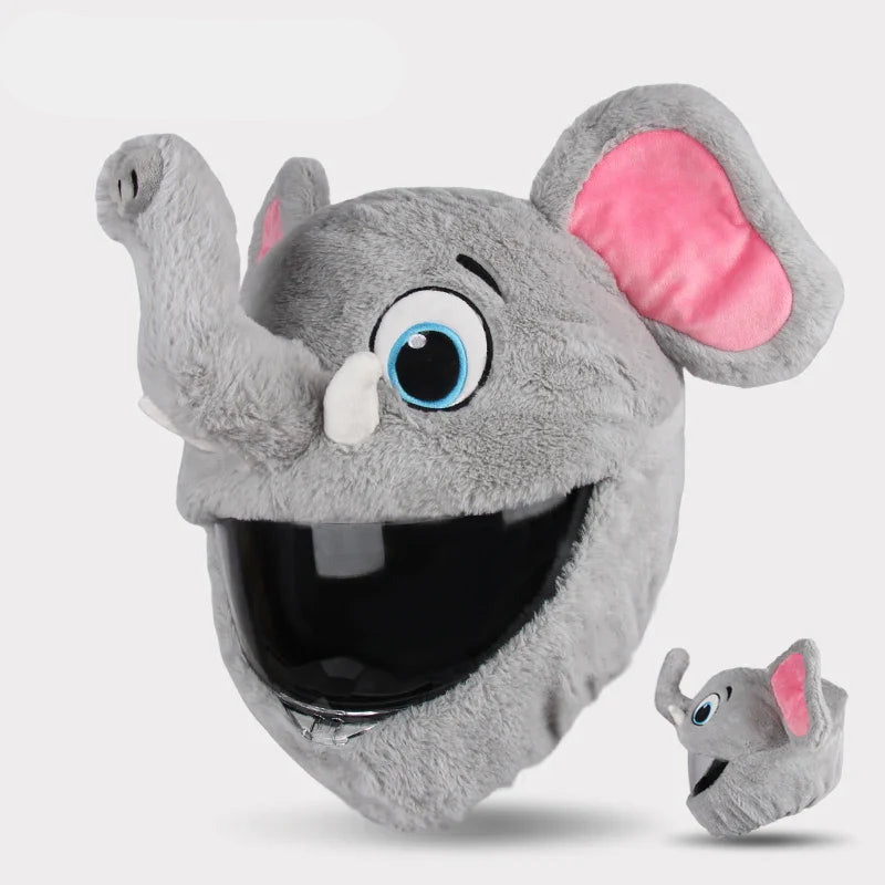 Plush Animal Helmet Cover for Fun Riding Style