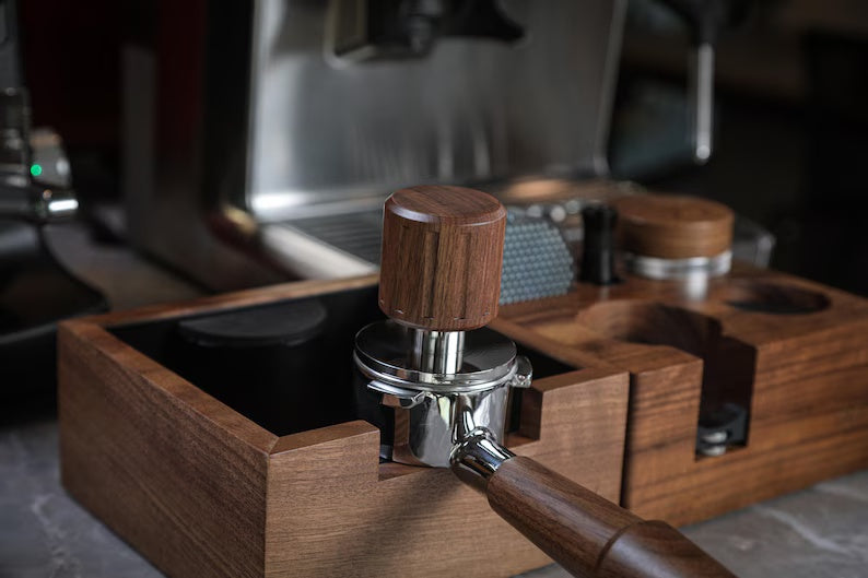 58mm Espresso Tamper – Walnut Handle with Click Feedback