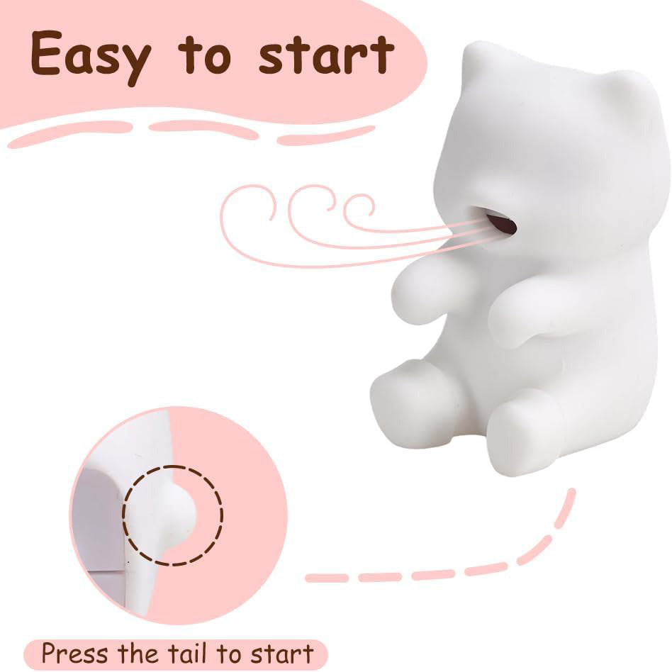 Mini Food Cooling Fan – Rechargeable Cat-Shaped Hot Drinks Cooler