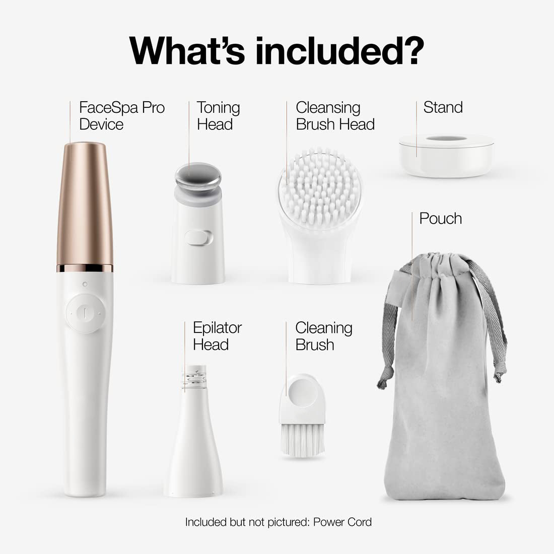 Facial Hair Remover – 3-in-1 Epilator, Cleansing Brush & Toning Device for Women