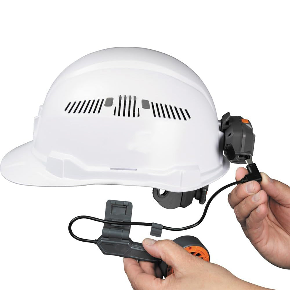 Helmet with lightweight cooling fan