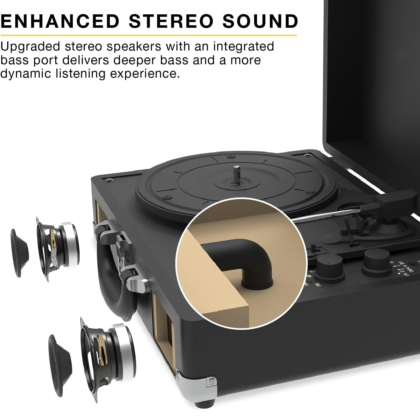 Suitcase Style Bluetooth Turntable Record Player