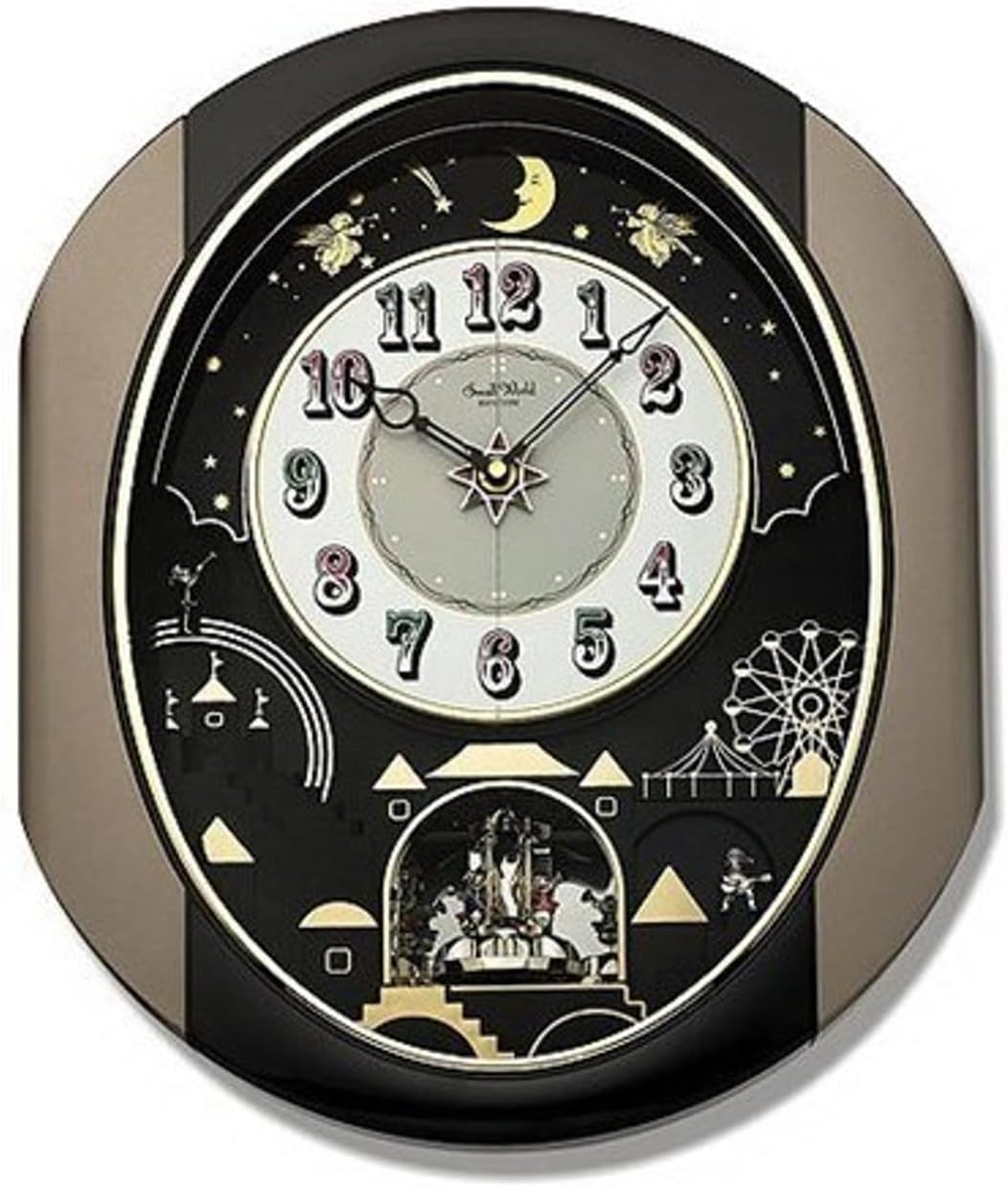 Musical Motion Wall Clock with Rotating Display Design