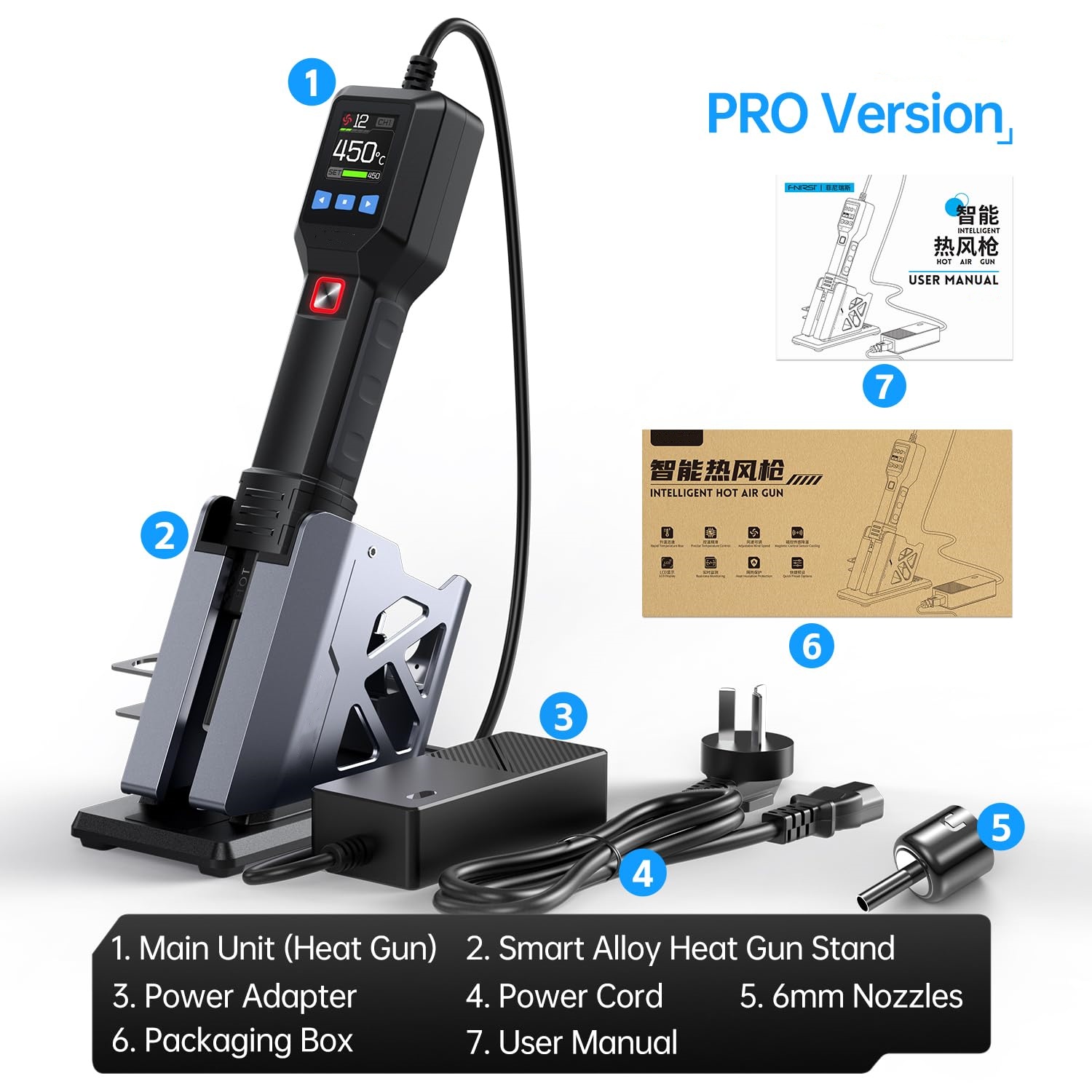 Digital Soldering Iron Kit (Hot Air Rework Set)