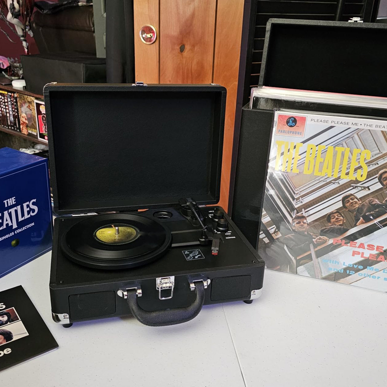 Suitcase Style Bluetooth Turntable Record Player