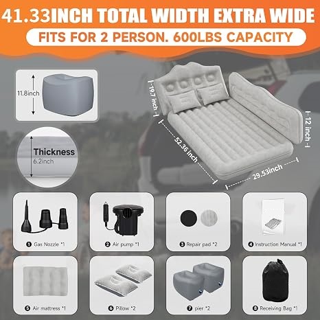 Inflatable Car Back Seat Air Mattress
