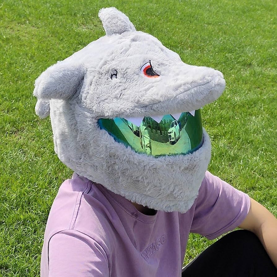 Plush Animal Helmet Cover for Fun Riding Style
