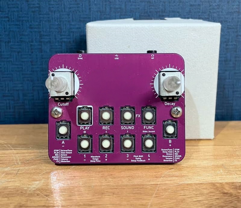Ultra-Portable Acid Bass Synthesizer with 16-Step Sequencer, Built-In Effects & Pocket-Sized Music Creation
