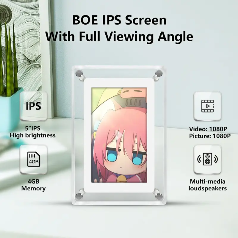 📸 5-Inch Digital Photo Frame – Compact Display for Family & Memory Sharing