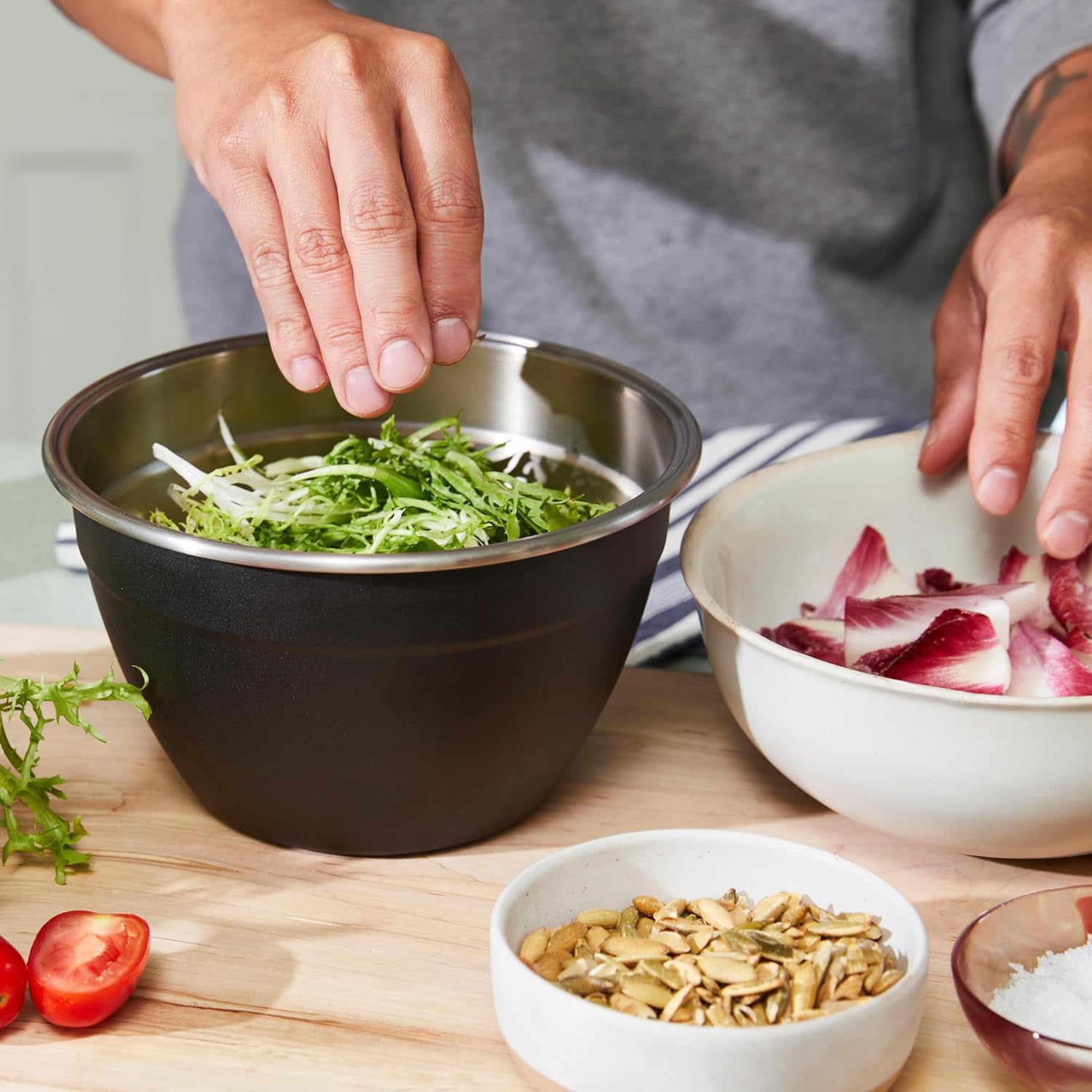 Stainless Steel Salad Bowl Kit XL – 184oz /64oz | Leakproof