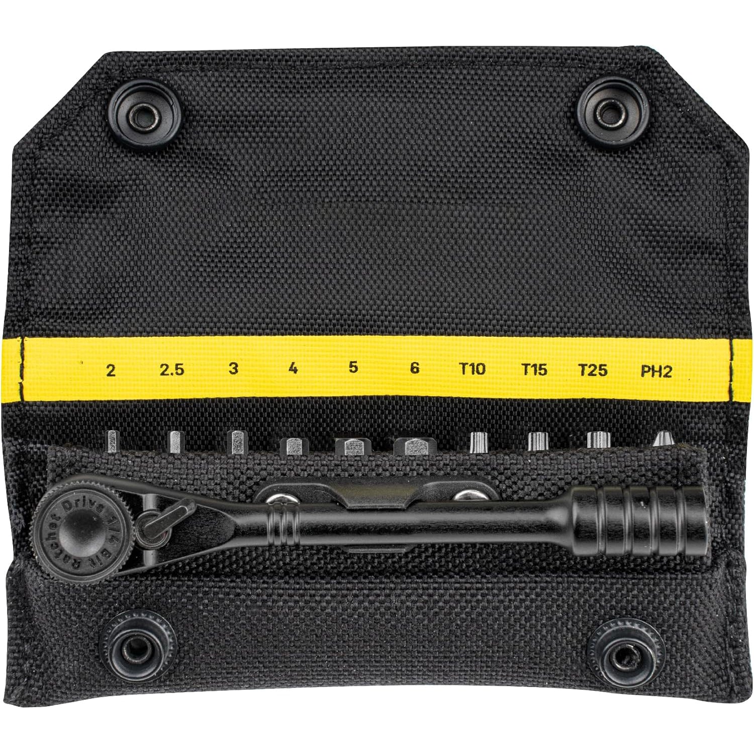 Lightweight Ratchet Wrench Set – Precision S2 Steel Bits for Bike Maintenance