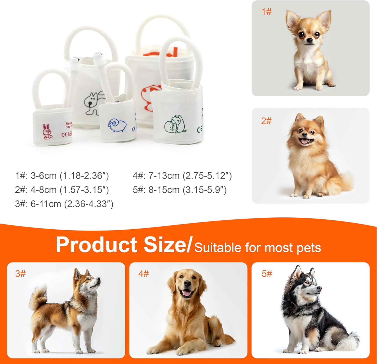 Veterinary blood pressure monitors suitable for dogs and cats