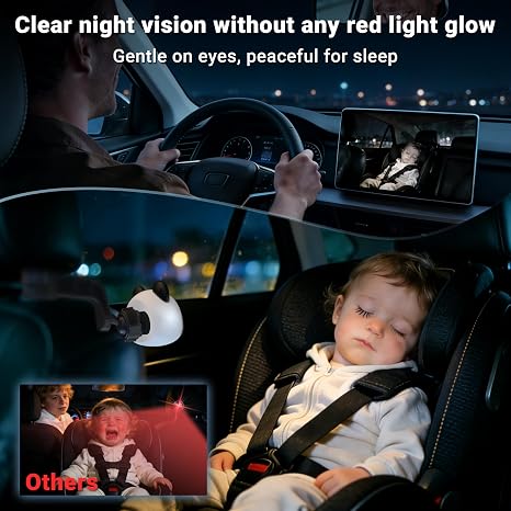 Wireless Baby Car Monitor Camera with Real-Time Rear Seat View, HD Night Vision & Safe Driving Assistance