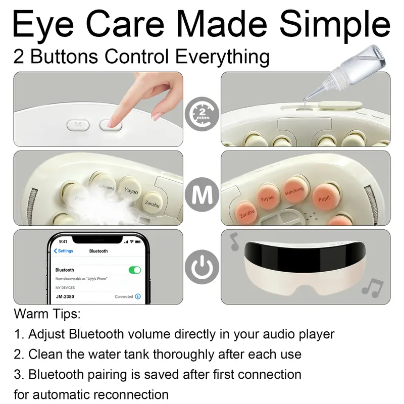 Portable Eye Massager with Mist Spray
