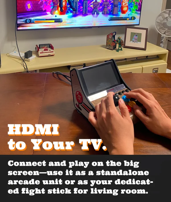Portable Arcade Dock for Nintendo Switch with Arcade Joystick, HDMI Output & Charging
