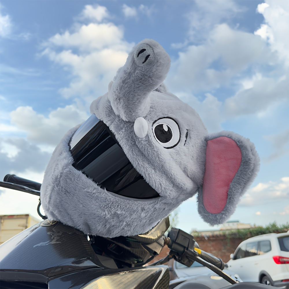 Plush Animal Helmet Cover for Fun Riding Style
