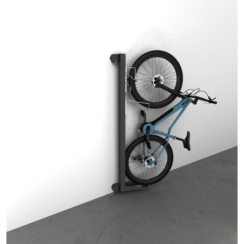 Space-Saving Vertical Bicycle Lift with Swivel Mount, Spring-Assisted Lifting & Secure Wall Storage