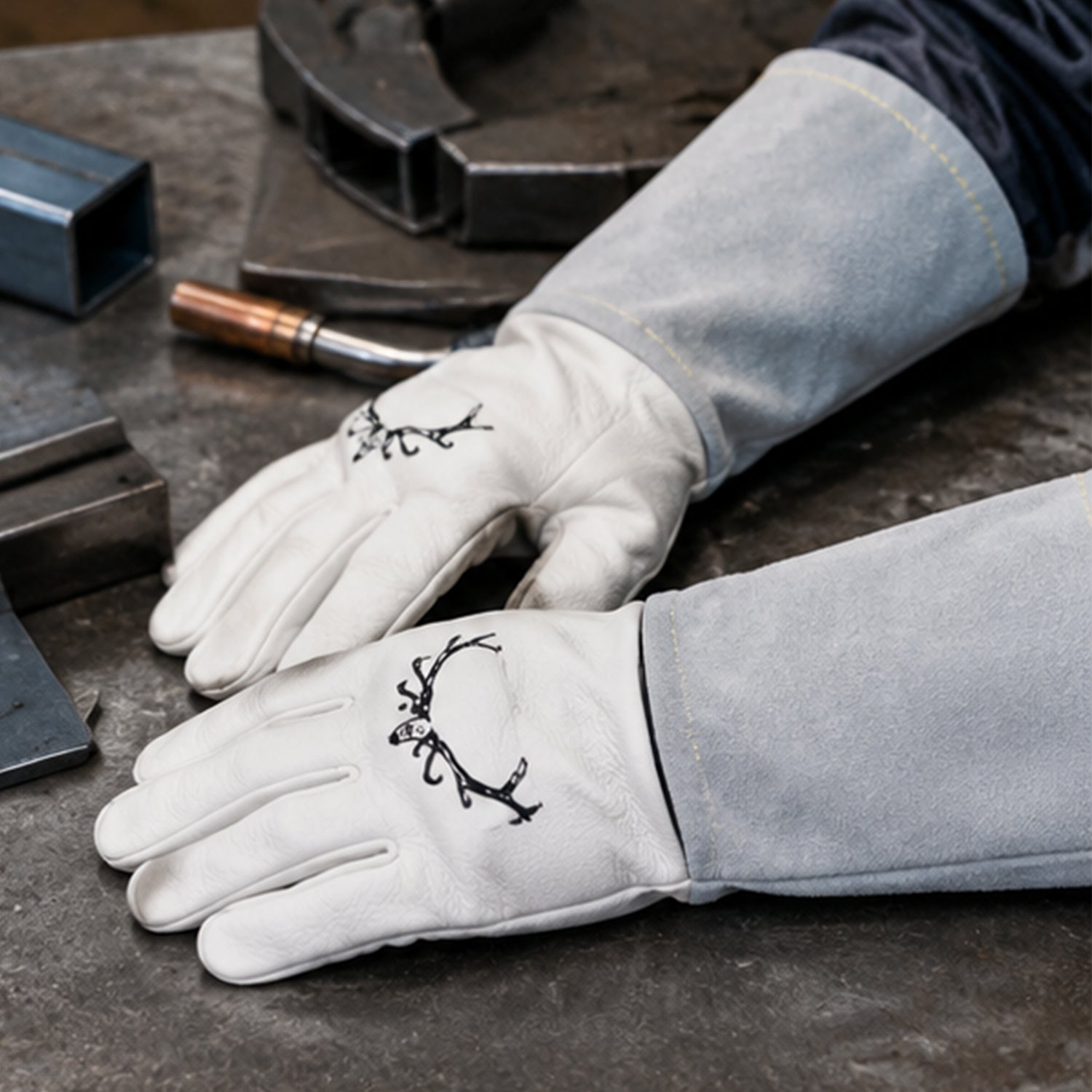 Deer leather welding gloves