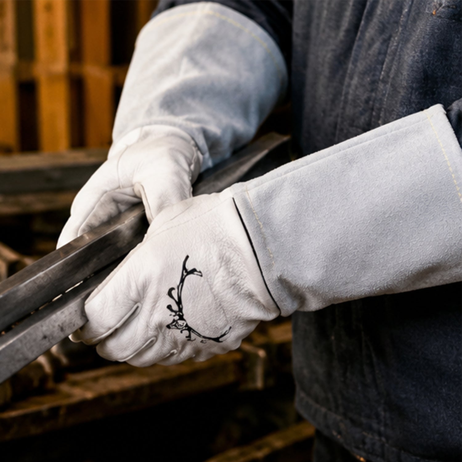 Deer leather welding gloves
