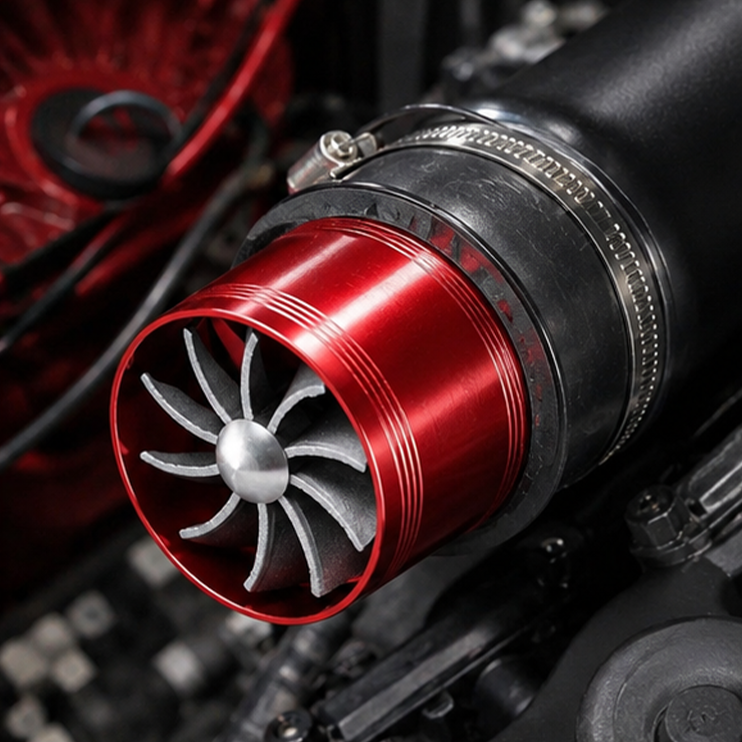 Turbo intake fuel saver single fan turbo