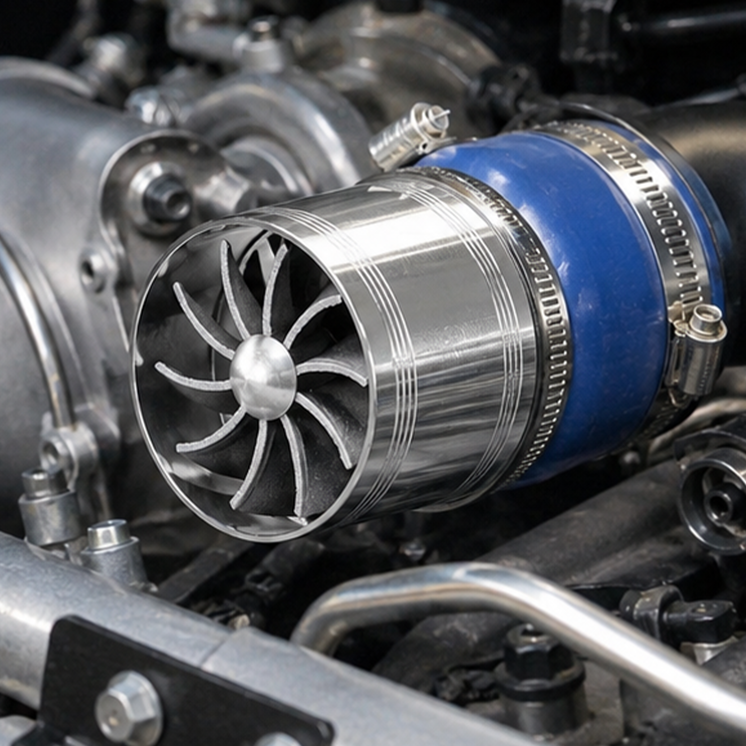 Turbo intake fuel saver single fan turbo